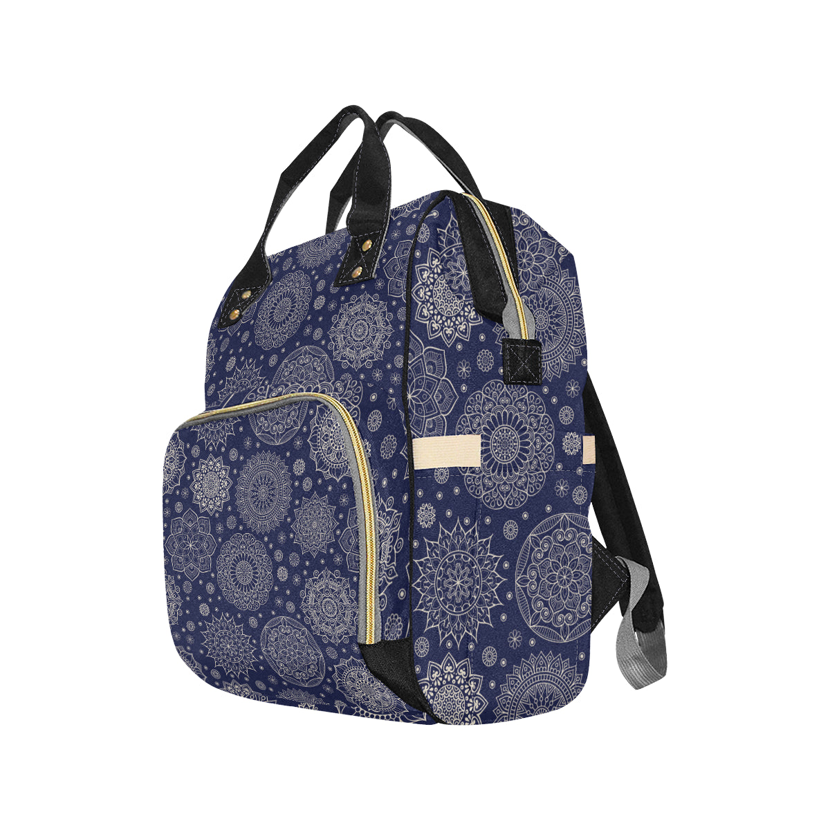 Mandala Pattern Print Design 02 Diaper Bag Backpack