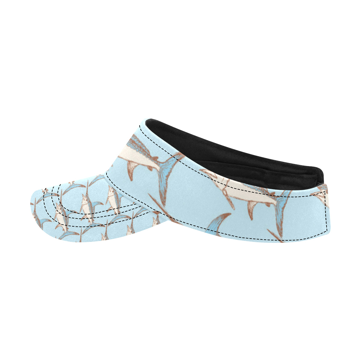 Swordfish Pattern Print Design 01 Unisex Sun Visor