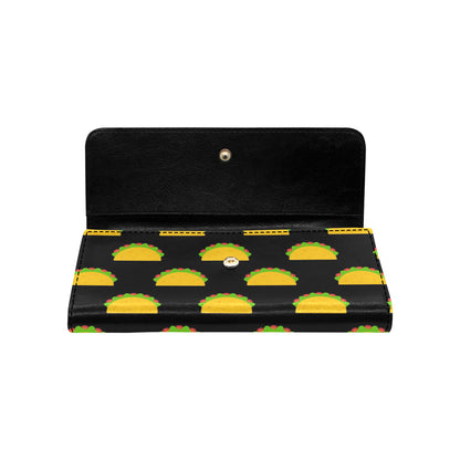 Taco Pattern Print Design TC06 Women's Trifold Wallet