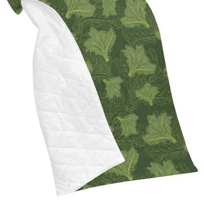 Kale Pattern Print Design 01 Premium Quilt