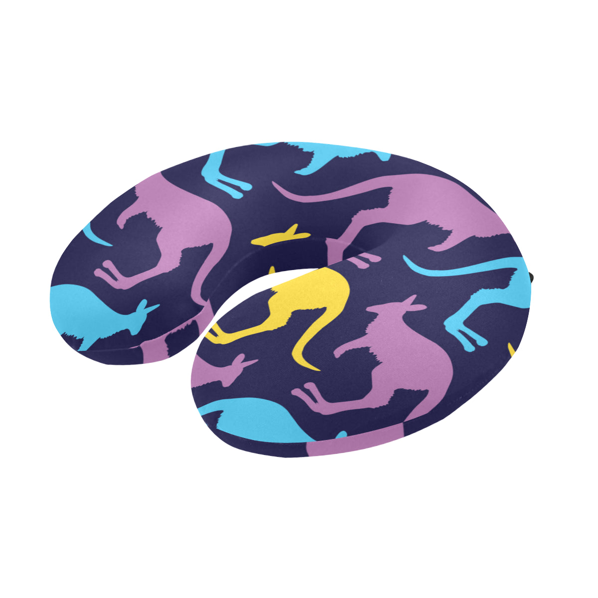 Kangaroos Pattern Print Design 02 U-Shaped Travel Neck Pillow