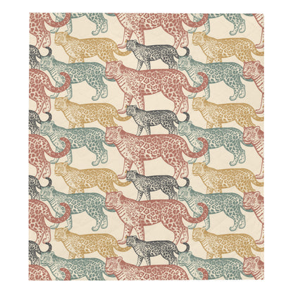 Jaguar Pattern Print Design 01 Premium Quilt