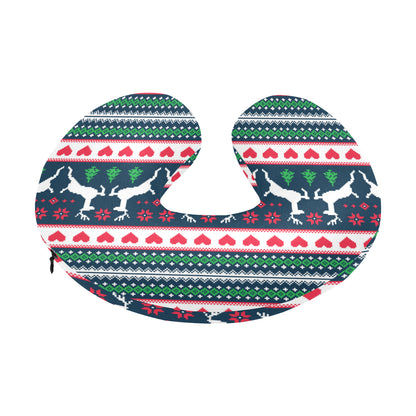 Reindeer Pattern Print Design 03 U-Shaped Travel Neck Pillow