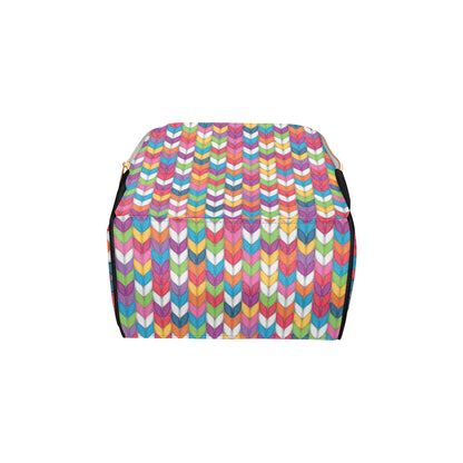 Knit Pattern Print Design 01 Diaper Bag Backpack