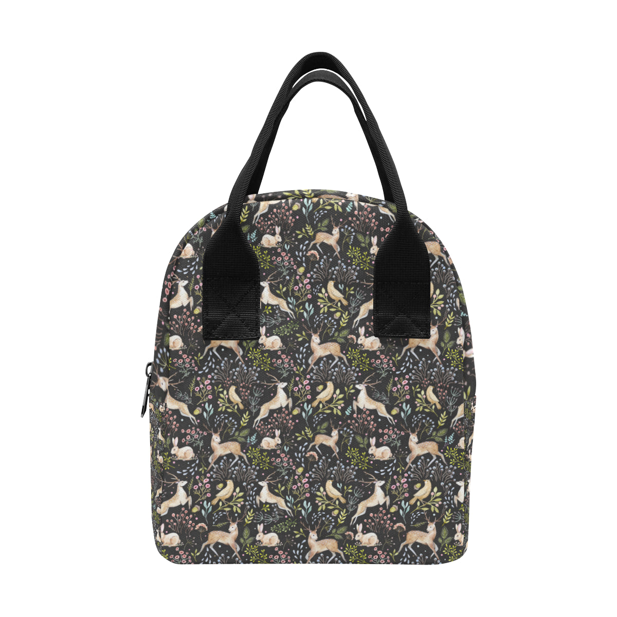 Deer Floral Jungle Insulated Lunch Bag