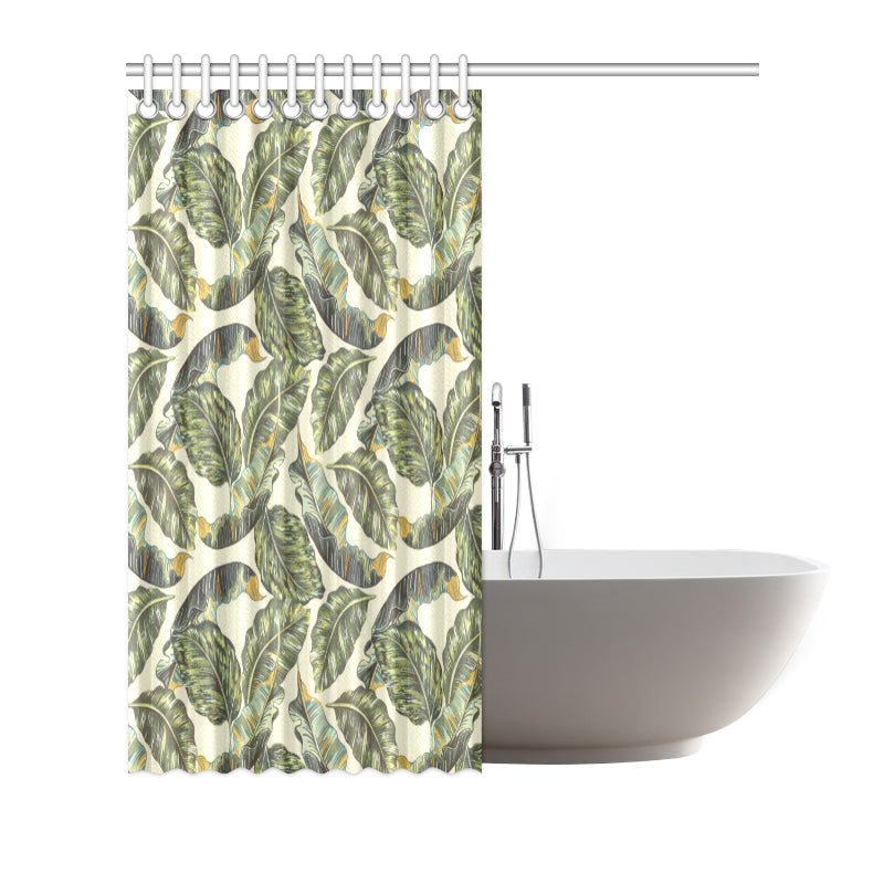 Banana Leaf Pattern Print Design BL08 Shower Curtain