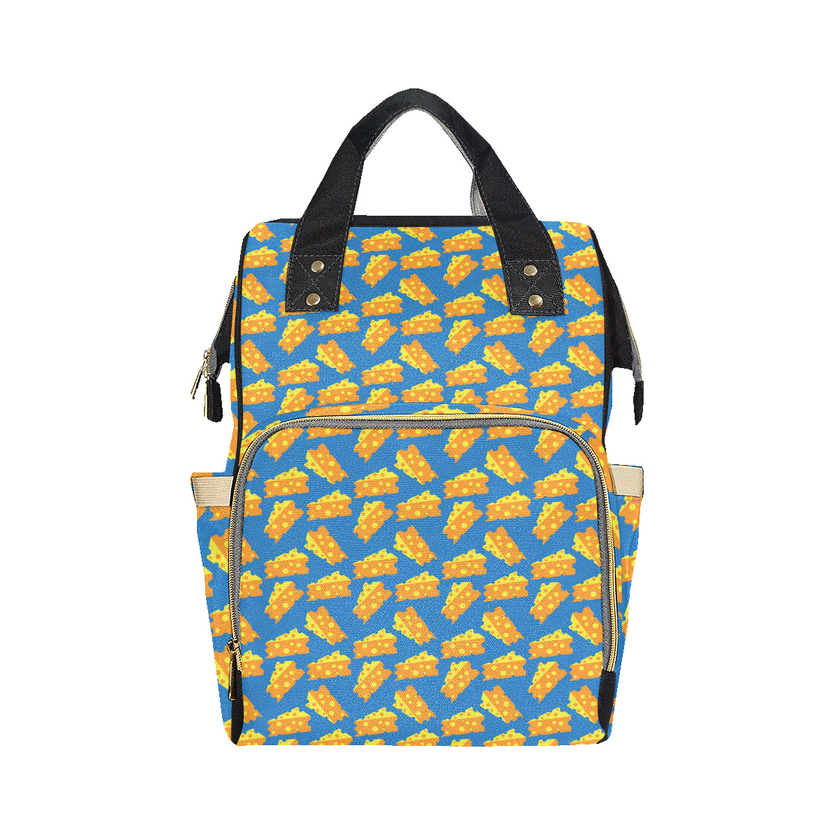 Cheese Pattern Print Design 05 Diaper Bag Backpack