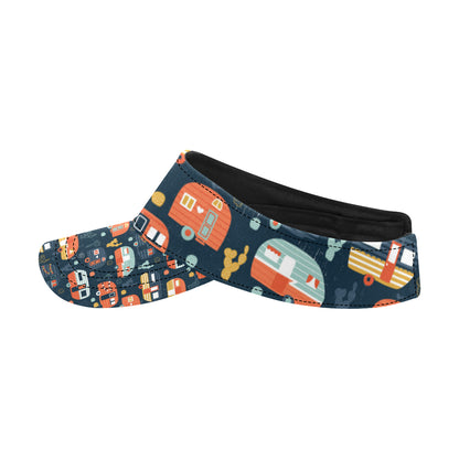 Camper Caravan Print Pattern Unisex Sun Visor