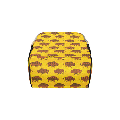 Bison Native Pattern Print Design 01 Diaper Bag Backpack
