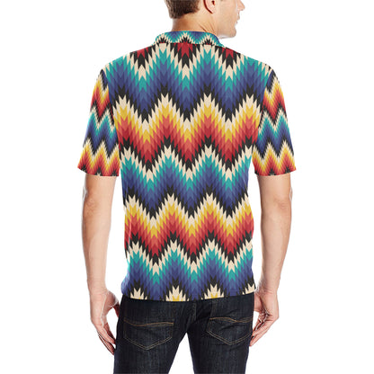 Tribal Aztec Men Polo Shirt