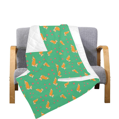 Cardigan Welsh Corgis Pattern Print Design 03 Premium Quilt
