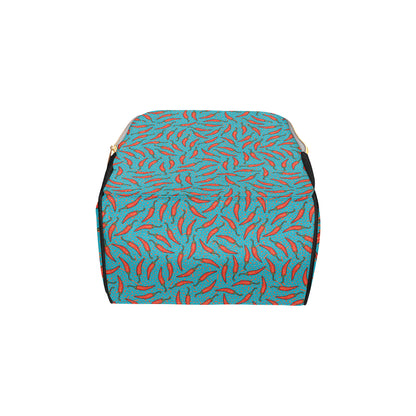 Chilli Pepper Pattern Print Design 05 Diaper Bag Backpack