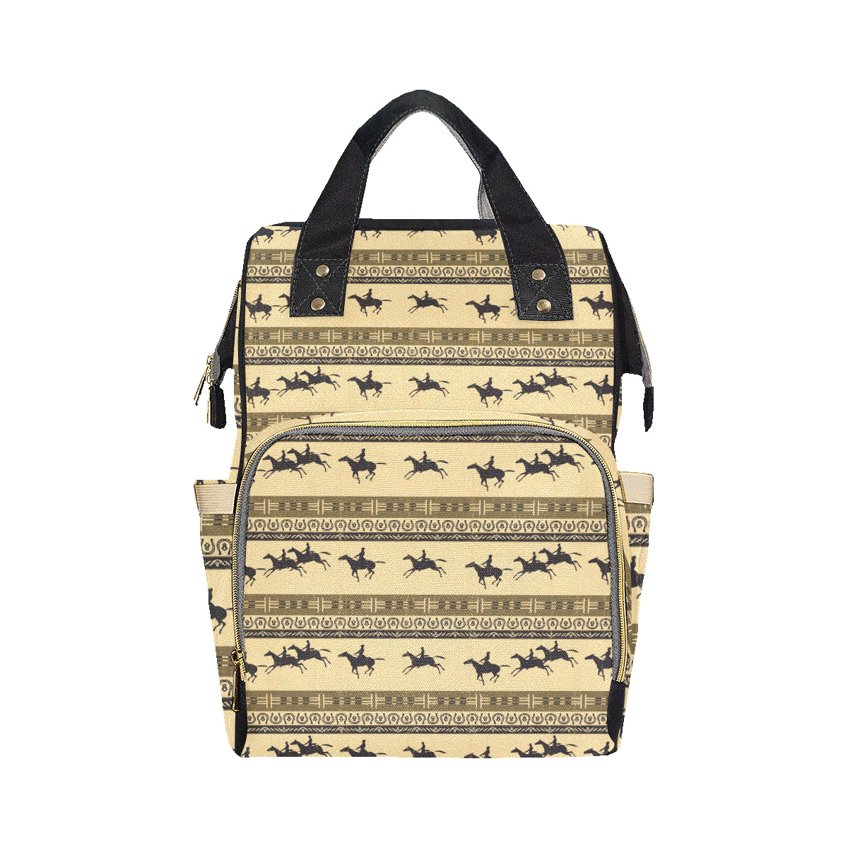 Horse Pattern Prnt Diaper Bag Backpack