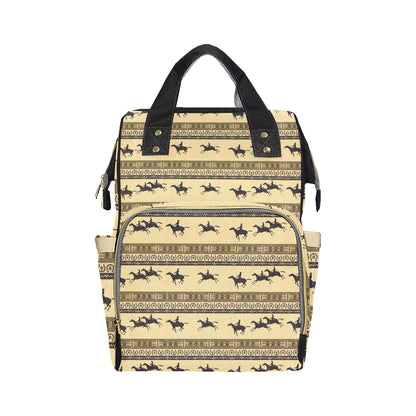 Horse Pattern Prnt Diaper Bag Backpack