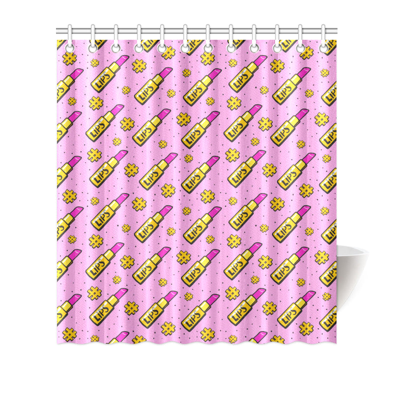 Lipstick Pattern Print Design LT03 Shower Curtain