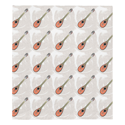 Mandolin Pattern Print Design 03 Premium Quilt