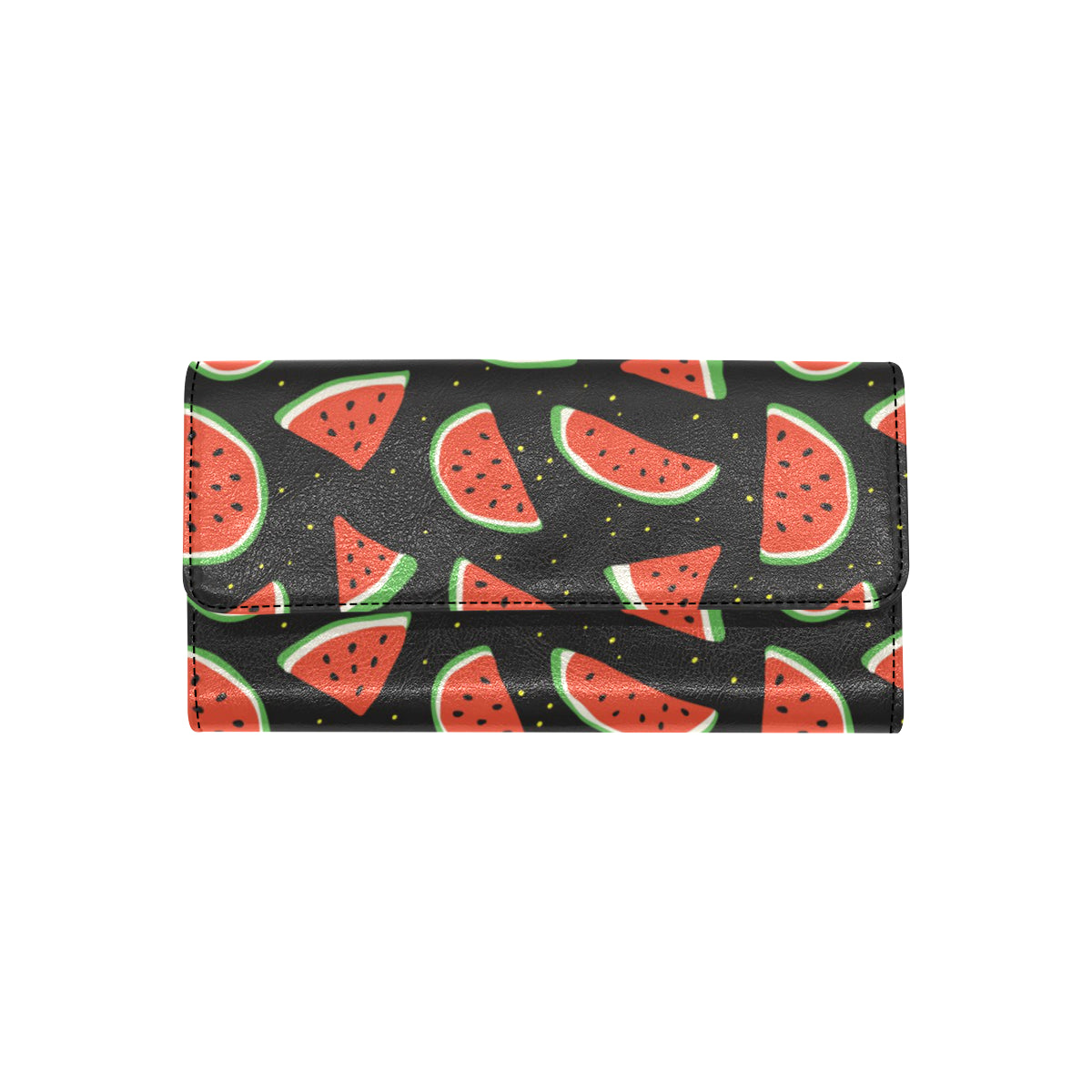 Watermelon Pattern Print Design WM09 Women's Trifold Wallet