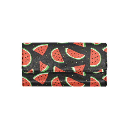 Watermelon Pattern Print Design WM09 Women's Trifold Wallet