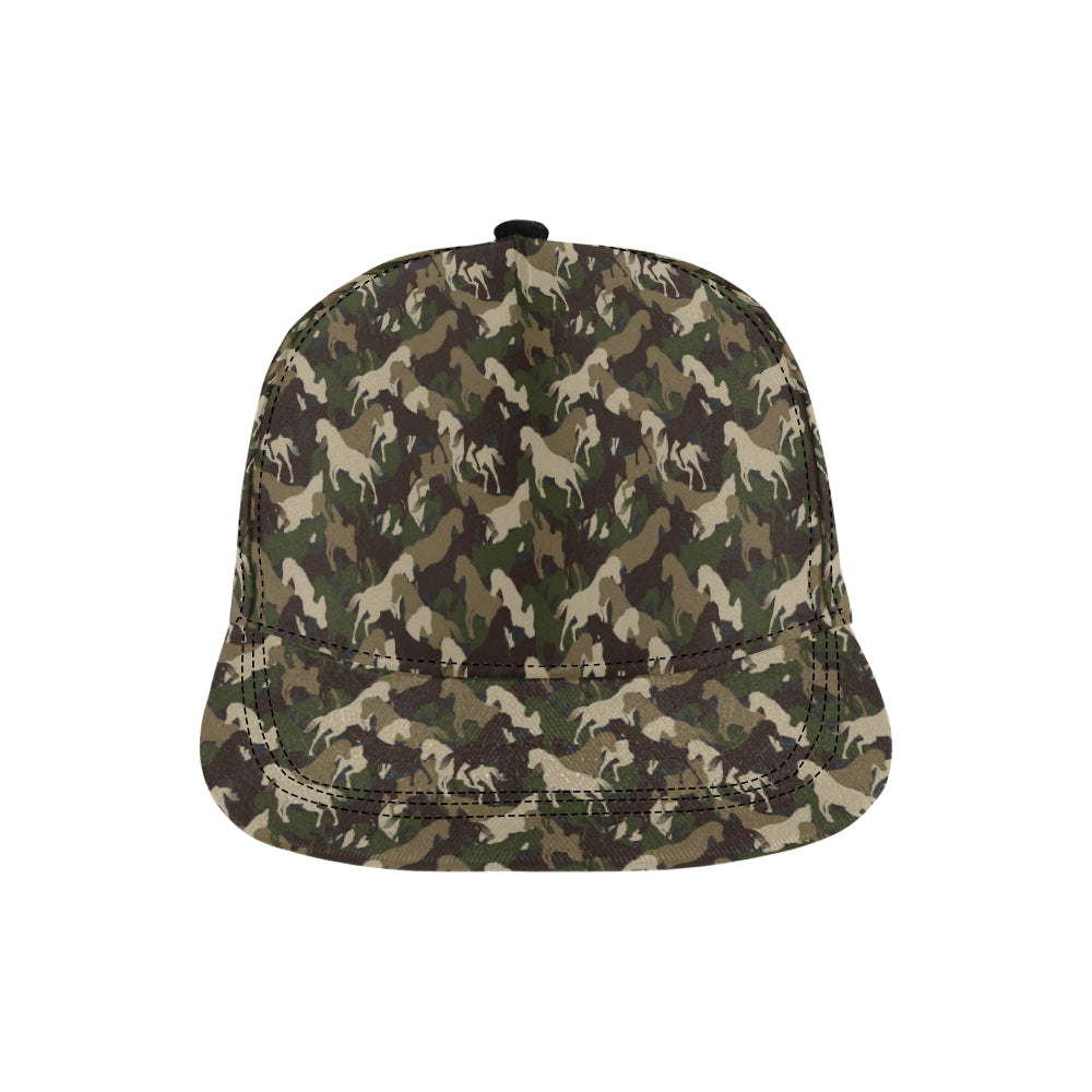 Horse Camo Themed Design Print Snapback Cap