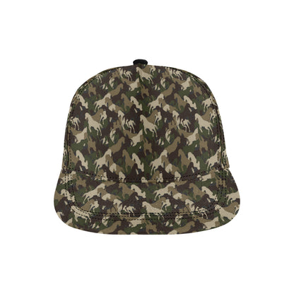 Horse Camo Themed Design Print Snapback Cap