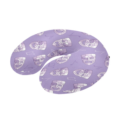 Acting Mask Pattern Print Design 05 U-Shaped Travel Neck Pillow