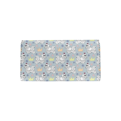 Maltese Pattern Print Design 04 Women's Trifold Wallet