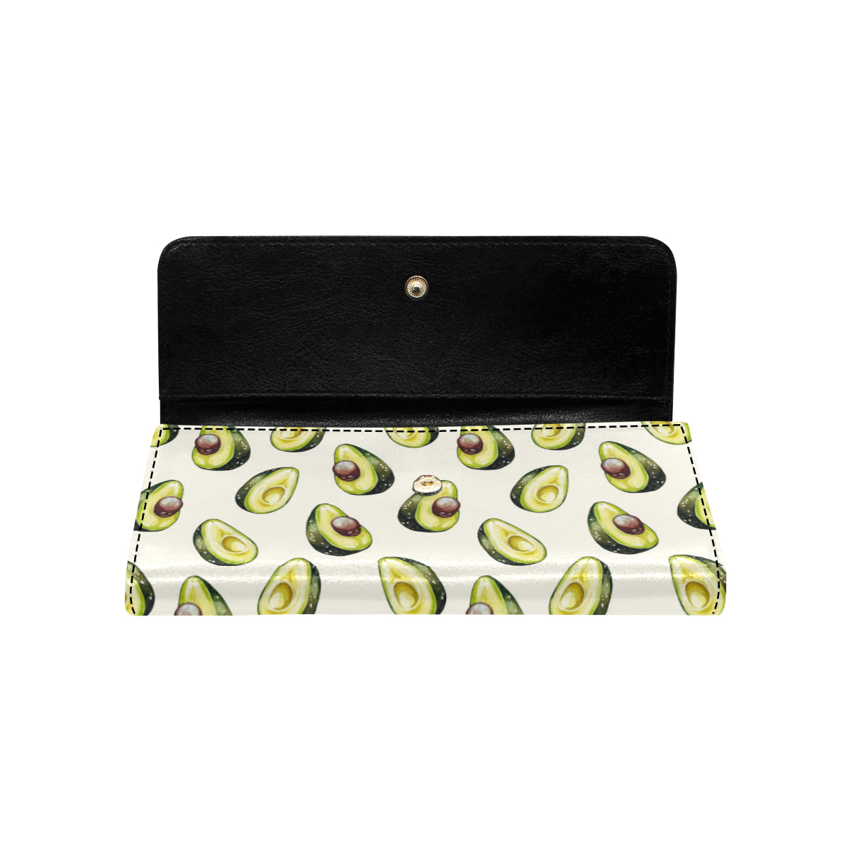 Avocado Pattern Print Design 01 Women's Trifold Wallet