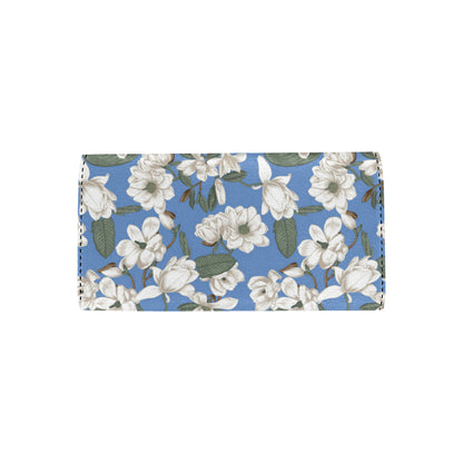 Magnolia Pattern Print Design 01 Women's Trifold Wallet