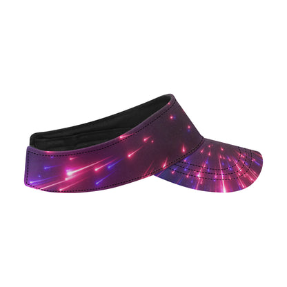 Celestial Purple Blue Neon Speed Light Unisex Sun Visor
