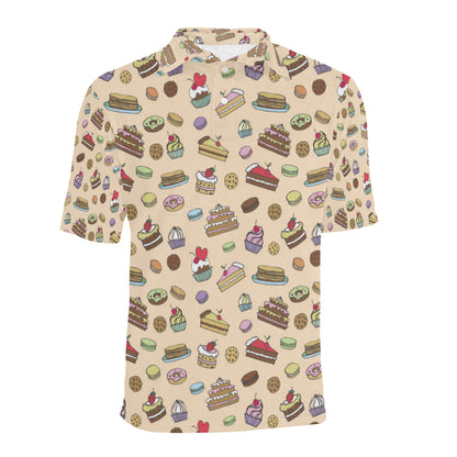 Cake Pattern Print Design 03 Men Polo Shirt