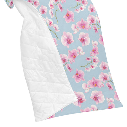 Orchid Pink Pattern Print Design OR01 Premium Quilt