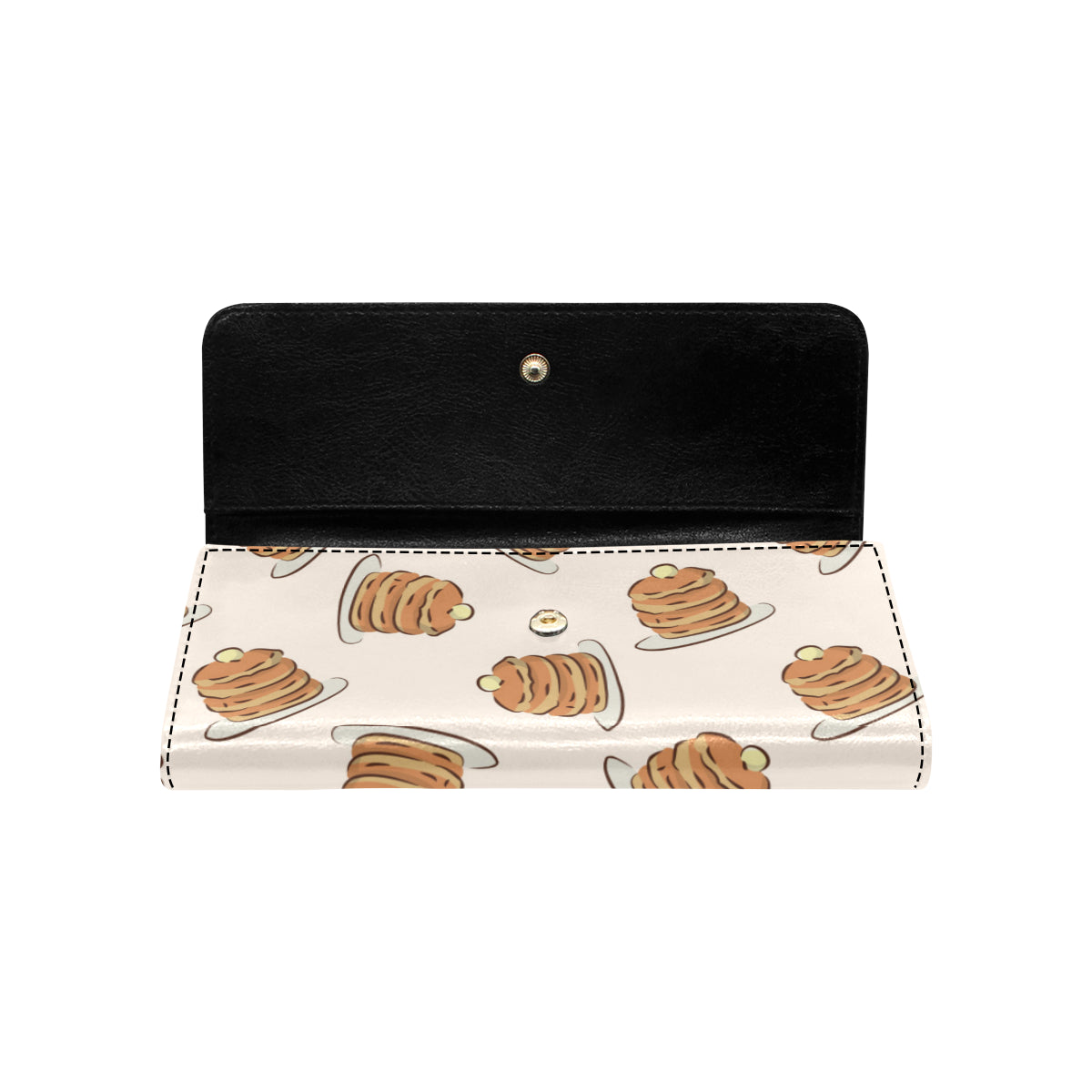 Pancake Pattern Print Design A01 Women's Trifold Wallet