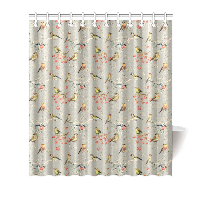 Birds Pattern Print Design 03 Shower Curtain