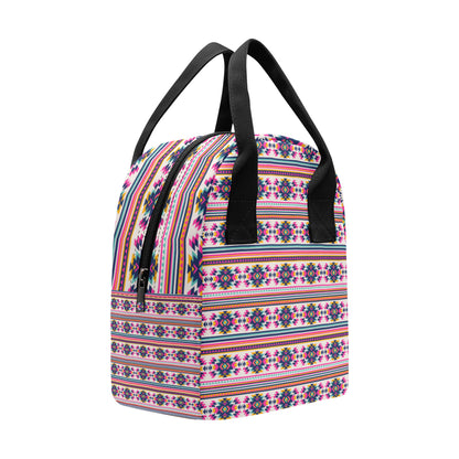 Indian Navajo Neon Themed Design Print Insulated Lunch Bag