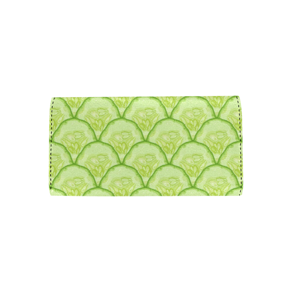 Cucumber Pattern Print Design CC04 Women's Trifold Wallet
