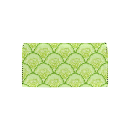 Cucumber Pattern Print Design CC04 Women's Trifold Wallet
