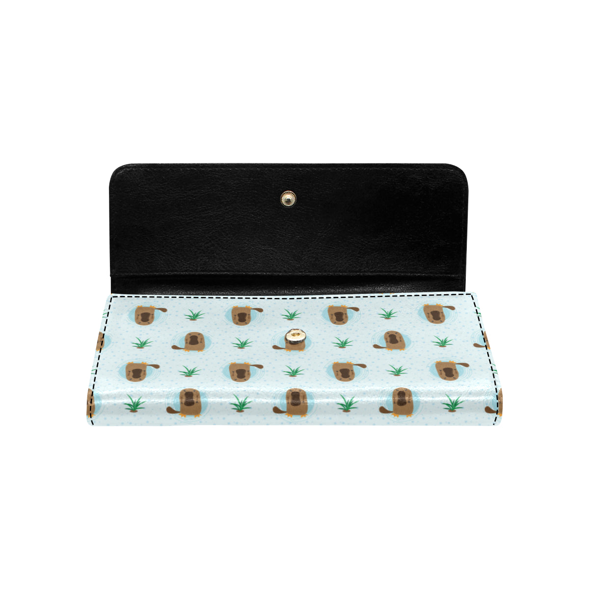 Platypus Pattern Print Design A04 Women's Trifold Wallet