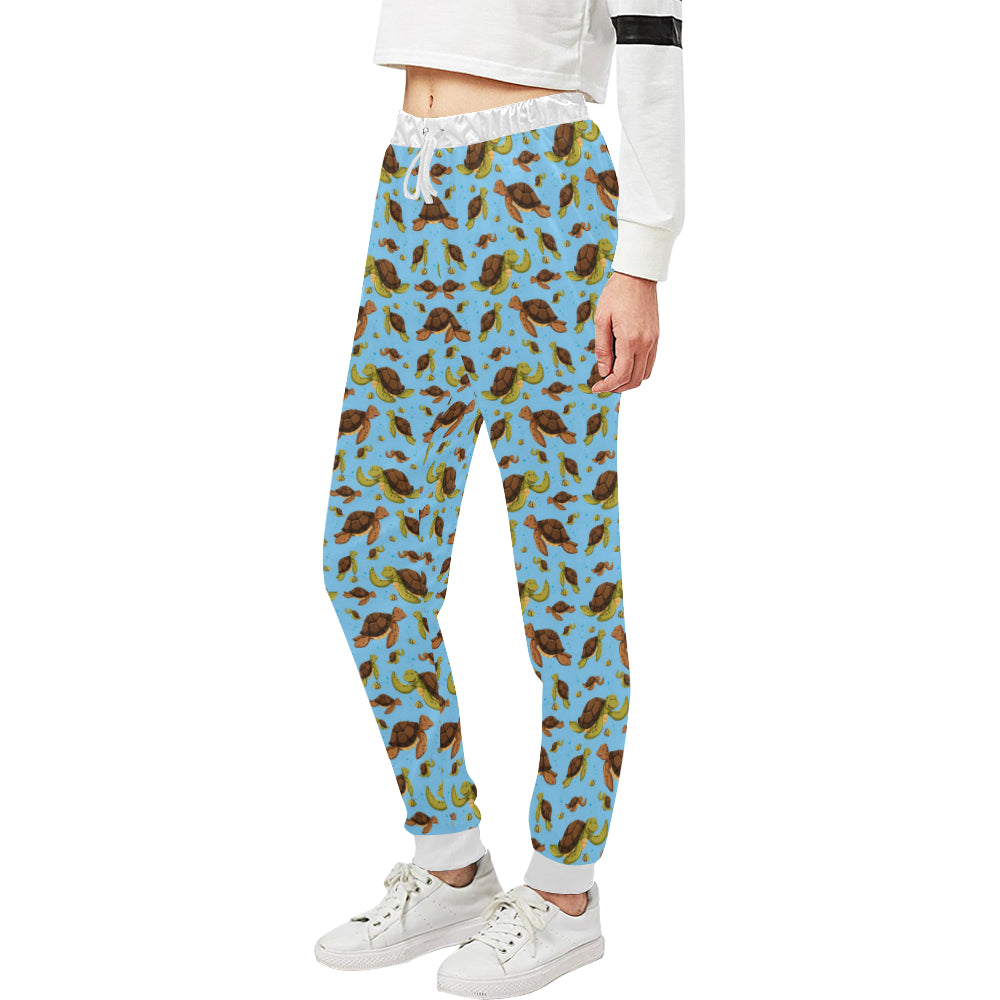 Hello Sea Turtle Print Pattern Unisex Sweatpants