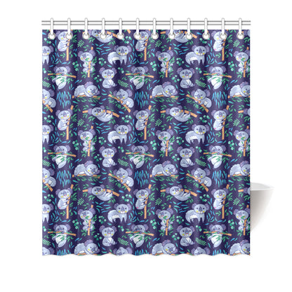 Koala Themed Design Print Shower Curtain