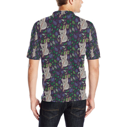 Koala Pattern Print Design 06 Men Polo Shirt