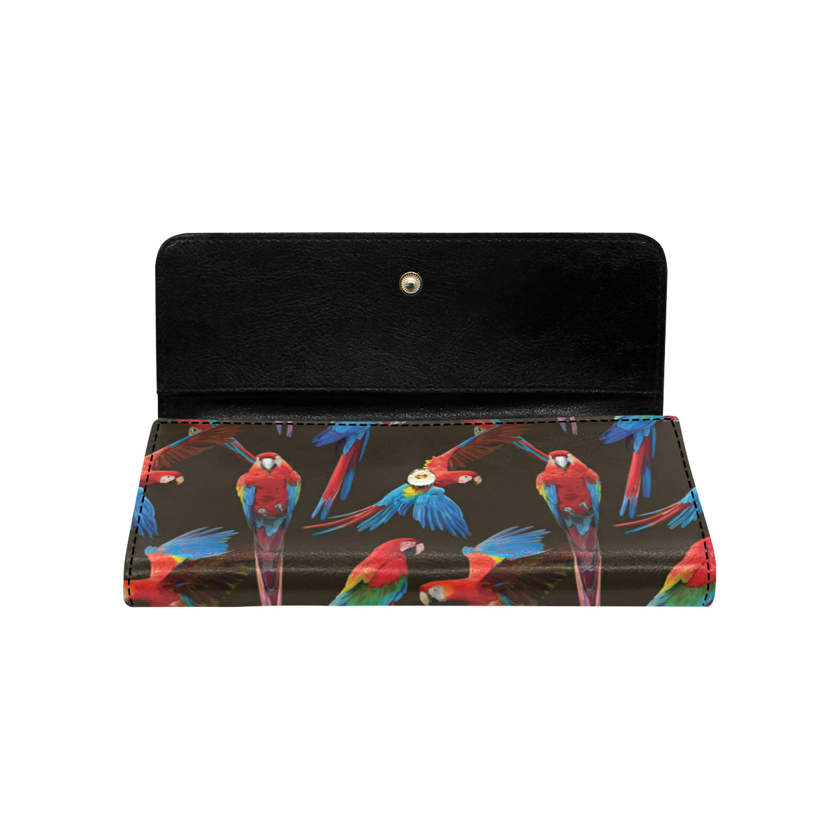 Macaw Pattern Print Design 04 Women's Trifold Wallet