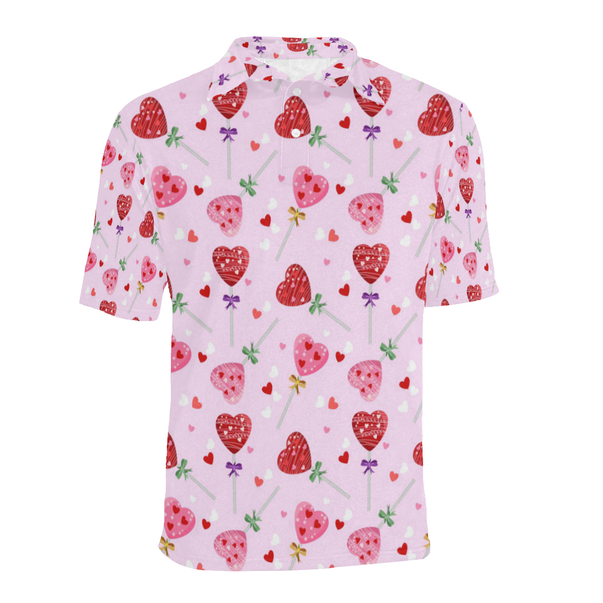 Lollipop Pattern Print Design LL07 Men Polo Shirt