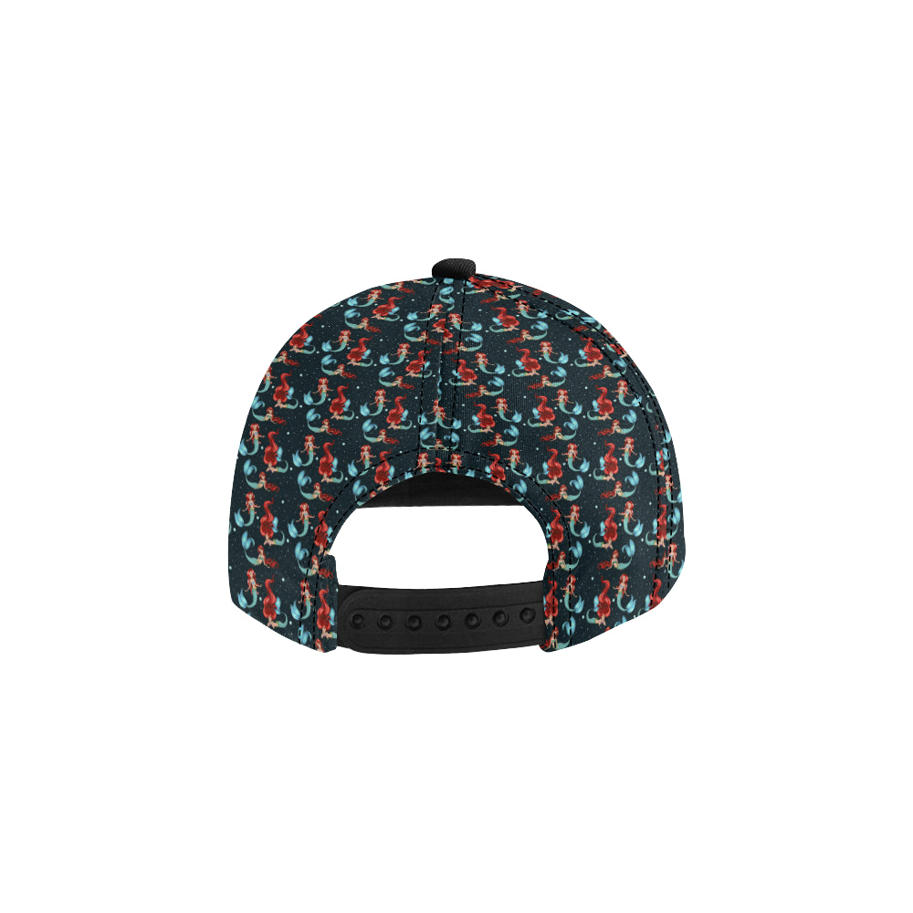 Mermaid Girl Themed Design Print Snapback Cap