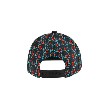 Mermaid Girl Themed Design Print Snapback Cap