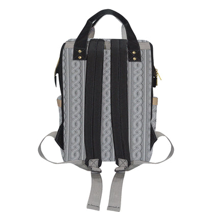 Cable Knit Pattern Print Design 01 Diaper Bag Backpack