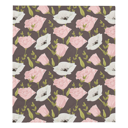 Anemone Pattern Print Design AM011 Premium Quilt
