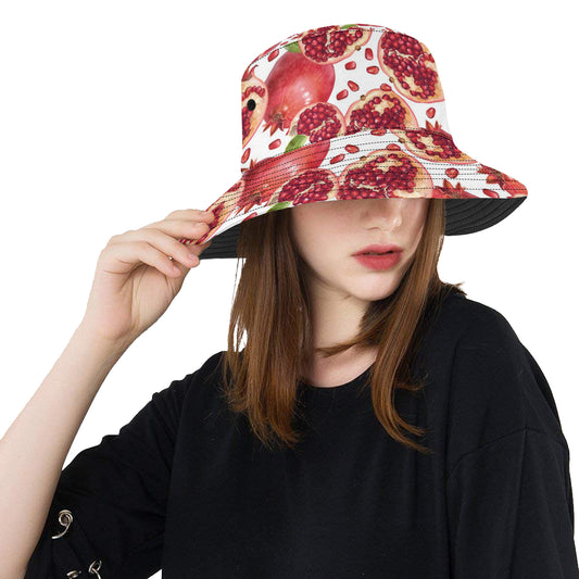 Pomegranate Pattern Print Design PG03 Unisex Bucket Hat