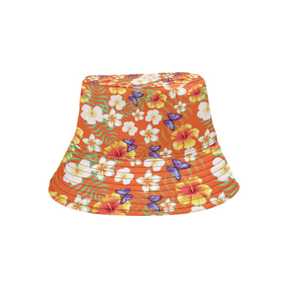 Tropical Flower Pattern Print Design TF027 Unisex Bucket Hat