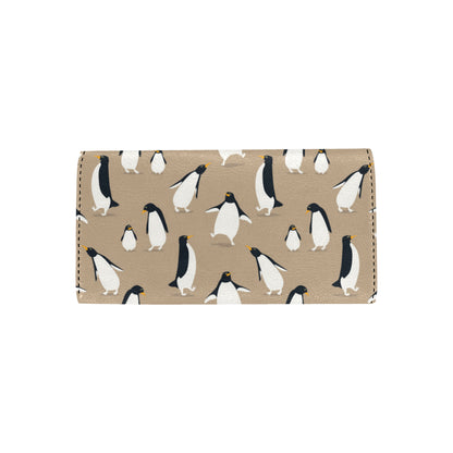 Penguin Pattern Print Design A01 Women's Trifold Wallet
