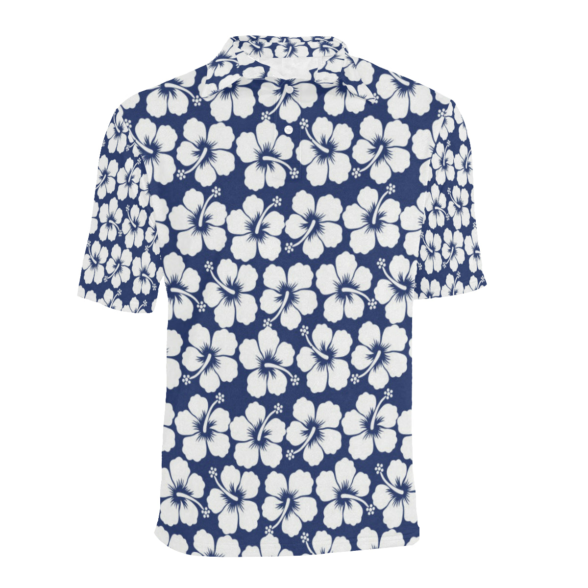 Hibiscus Pattern Print Design HB013 Men Polo Shirt